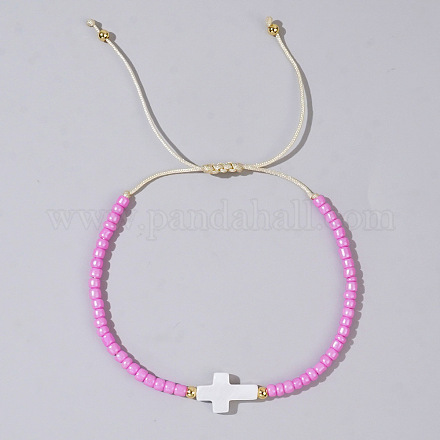 Стеклянные бусины и латунные плетеные браслеты из бисера TV0952-3-1