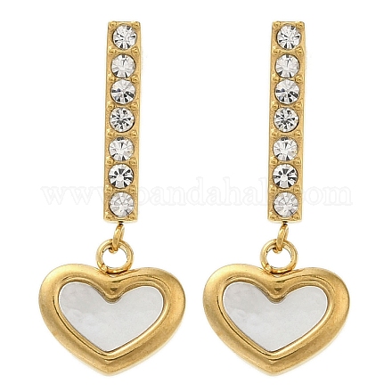 Женские серьги-гвоздики с ионным покрытием (IP) из нержавеющей стали 304 EJEW-M024-01B-G-1