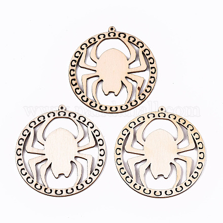 Неокрашенные натуральные деревянные большие подвески&nbsp;LS-X-WOOD-N007-076-1