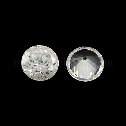Diamante en forma de circonio cúbico espalda cabujones X-ZIRC-R004-8mm-01-1