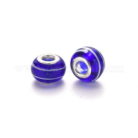 Perles européennes vernissées manuelles LPDL-N001-052-C03-1