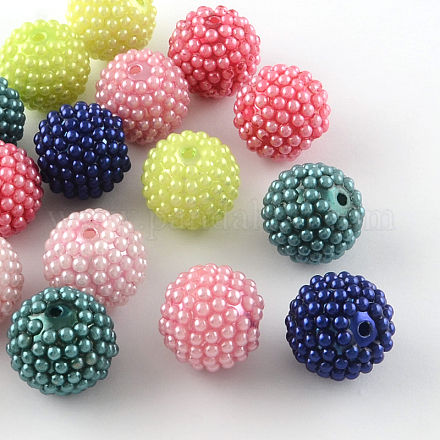 Perles rondes en acrylique imitation perle X-MACR-S787-14x16-M-1