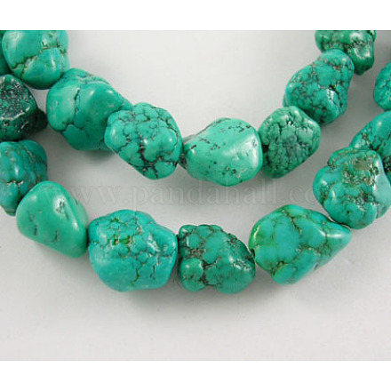 Perles turquoise érogène naturelles de 15.5 pouce X-GSA111-1-1