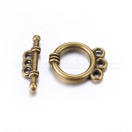Tibetan Style Alloy Toggle Clasps MLF10795Y-NF-1