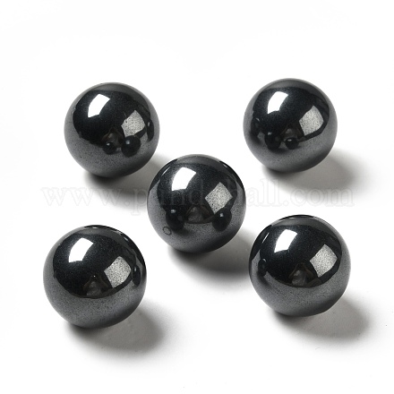 Perles en pierre noire naturelle G-A206-02-01-1