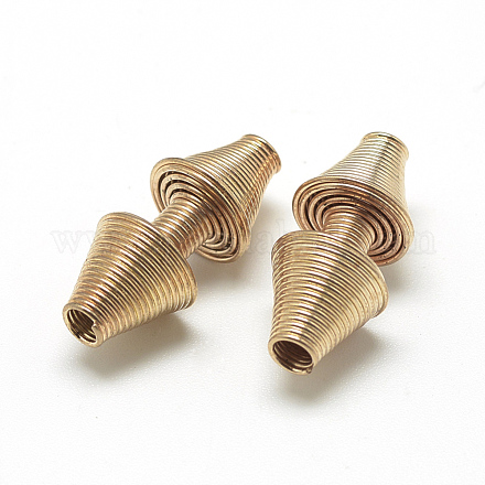 Plated Iron Spring Beads IFIN-S696-96RG-1
