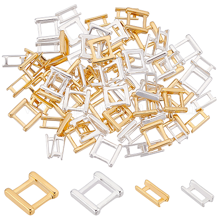 SUPERFINDINGS 80Pcs 4 Styles Eco-Friendly Brass Watch Band Clasps KK-FH0004-02-1