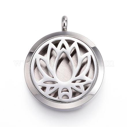 316 Surgical Stainless Steel Diffuser Locket Pendants STAS-P102-065G-1