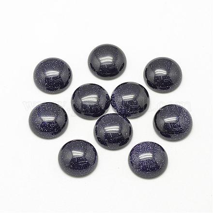 Cabochons en pierre bleue synthétique G-R416-8mm-34-1