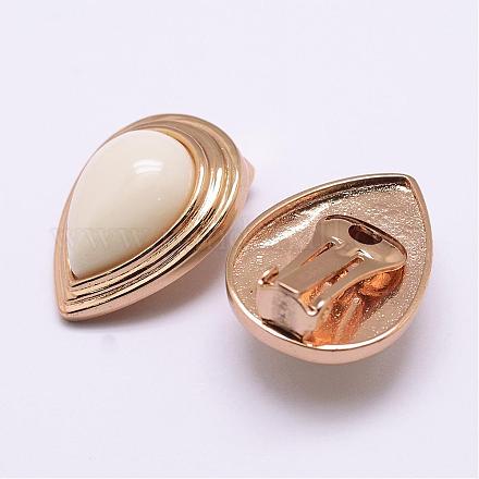 Brass Clip-on Earrings EJEW-E206-01A-1