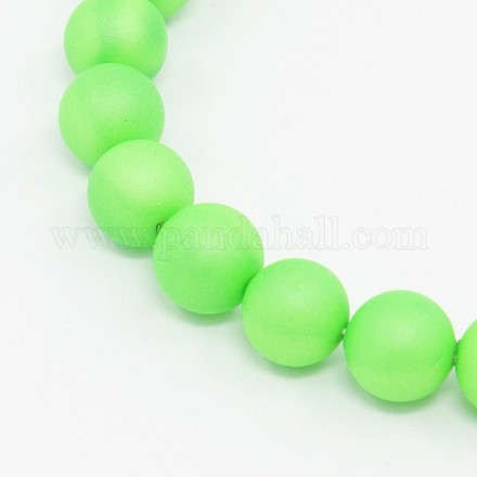 Round Shell Pearl Frosted Beads Strands BSHE-I002-12mm-02-1