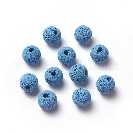Unwaxed Natural Lava Rock Beads X-G-F325-8mm-A06-1