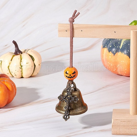 Железо колокол подвесные украшения HJEW-JM03777-01-1