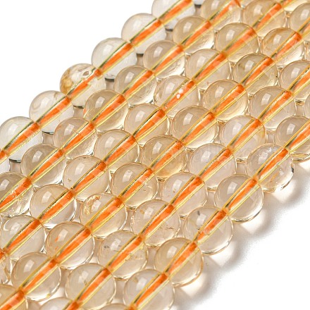 Chapelets de perles de citrine naturelle G-G212-6mm-29-01-1