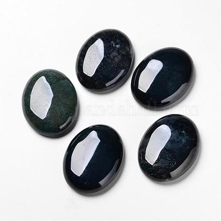 Natural Moss Agate Cabochons G-F296-09-30x40mm-1