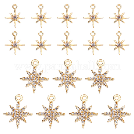 Латунные микропаве прозрачные кубические циркониевые подвески KK-GA0002-31-1