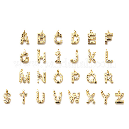 Латунные микропаве прозрачные подвески с фианитом KK-G521-01G-1