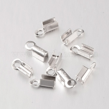 Rhodium Plated Sterling Silver End Tips H160A-P-1