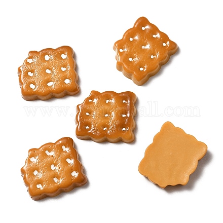 Кабошоны из непрозрачного печенья из смолы RESI-WH0035-41F-1