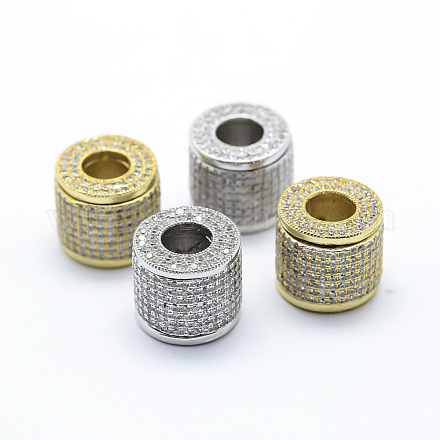Perline zirconi micro pave  in ottone ZIRC-L070-13-1