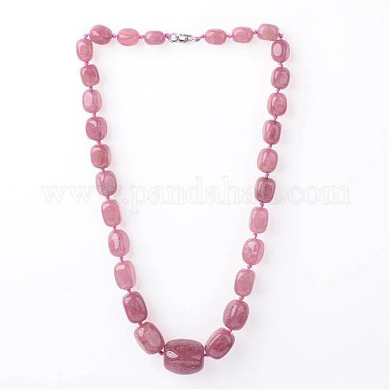 Quartz Crystal Graduated Beads Necklaces NIEW-F118-A08-1