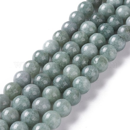 Natürliche weiße Jade Nachahmung birmanischen Jade Perlen Stränge G-I299-F09-8mm-1
