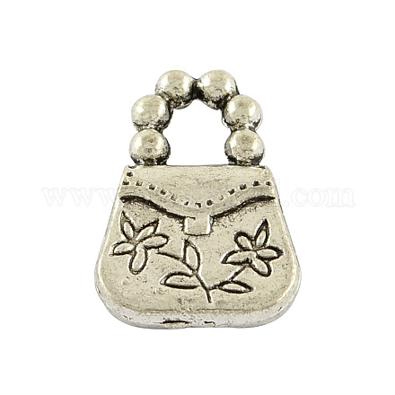 Tibetan Style Alloy Handbag Pendants TIBEP-20077-AS-FF-1