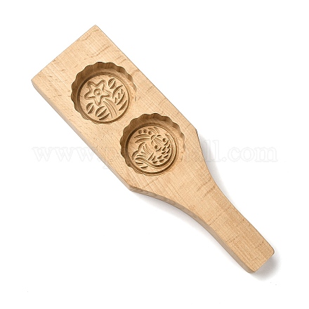 Stampo per mooncake con pressa in legno di faggio WOOD-K010-07B-1