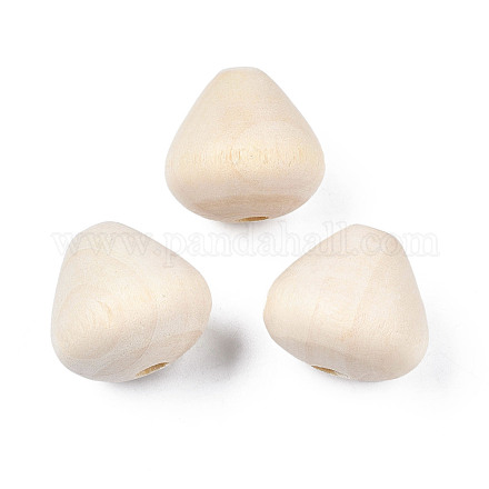 Perles européennes en bois naturel WOOD-S053-64-1