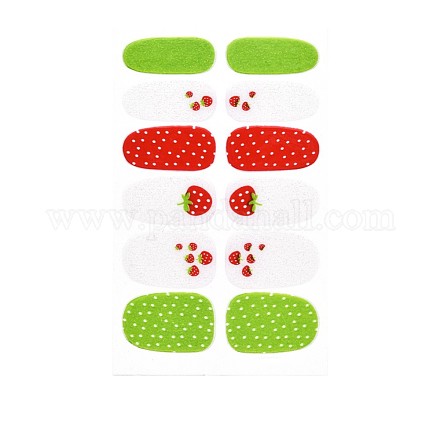 Avocados & Erdbeeren & Blumen Full Cover Nail Art Sticker MRMJ-T109-WSZ639-1