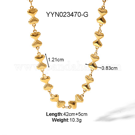 Ожерелья из хирургической нержавеющей стали 316l с цепочкой в форме сердца из ракушек для элегантного европейского стиля BF6500-3-1