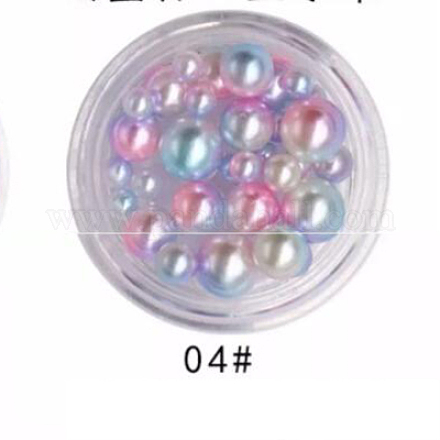 Abs en plastique imitation perle nail art décorations MRMJ-T010-072D-1