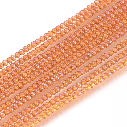 Chapelets de perles en verre électroplaqué EGLA-I013-2mm-FR01-1