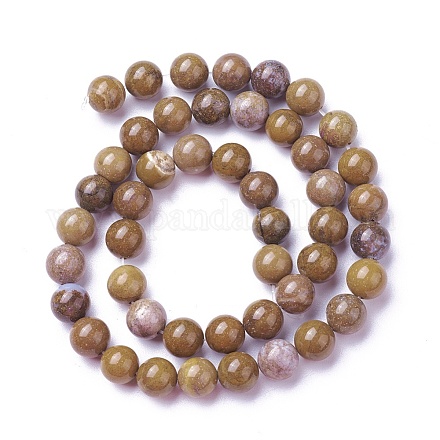 Chapelets de perles en pierre gemme naturelle G-P424-D-8mm-1
