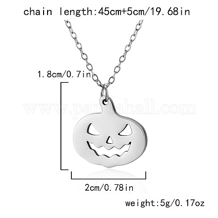 Ожерелья с подвесками из нержавеющей стали 304 с лазерной резкой на Хэллоуин FS-WG247A7-07-1