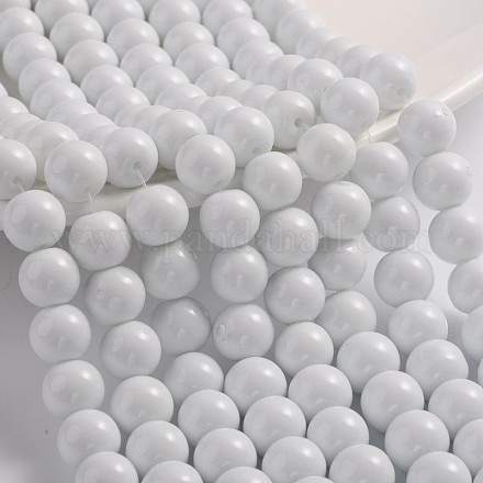 Chapelets de perles en verre peintes DGLA-S071-10mm-01-1