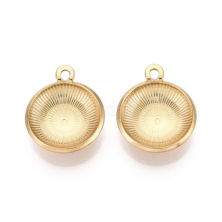 Оправы для подвесок из нержавеющей стали 304 в виде кабошонов STAS-T067-71G-1