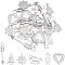 24Pcs 6 Styles 304 Stainless Steel Pendants, Mixed Shapes, Stainless Steel Color, 4pcs/style