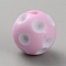 Acrylic Beads, Round, Pearl Pink, 19.5mm, Hole: 2.5mm