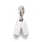 Non-Tarnish 304 Stainless Steel Charms, with Tube Bails, Manual Polishing, Trousers, Stainless Steel Color, 13.4mm, Pendant: 8x6.3x1.8mm, Hole: 2.5mm