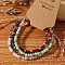 Handmade Summer Vacation Style Synthetic Quartz Braided Beaded Bracelet Sets for Women Girl, Mixed Color, Adjustable, 4pcs/set
