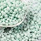 Baking Paint Glass Seed Beads, Round Hole, Rondelle, Grade A, Honeydew, 5~6x3.5~4mm, Hole: 1.6~1.8mm, about 3000pcs/pound