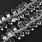 Transparent Glass Beads Strands, Bullet, Clear, 20x8mm, Hole: 1.2mm, about 100pcs/strand, 19.49''(49.5cm)
