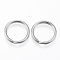 Tarnish Resistant 304 Stainless Steel Split Key Rings, Keychain Clasp Findings, Stainless Steel Color, Inner Diameter: 13mm, 16x1.2~2mm