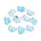 Spray Painted Transparent Acrylic Beads, Butterfly, Sky Blue, 7x10x3mm, Hole: 1.5mm, about 3570pcs/500g