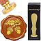 Brass Wax Seal Stamp with Wood Handle, for DIY Scrapbooking, Acorn, 25mm