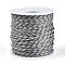 50M Braided Polyester Cord, with PET Plastic, for Jewelry Making, Round, Slate Gray, 2mm, about 54.68 Yards(50m)/Roll