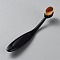 Plastic Bendable Toothbrush Make Up Brush, Craft Ink Blending Brushes, with Nylon Fur, Beauty Tool, Black, 13.9x2x3.2cm