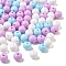 50pcs 3 Colors Opaque Acrylic Beads, Round, Mixed Color, 12x11mm, Hole: 1.8mm, 50pcs/set