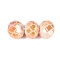 Electroplate Glass Beads, Rondelle with Pattern, Faceted, Light Salmon, 7~8x5.5~6mm, Hole: 1~1.2mm